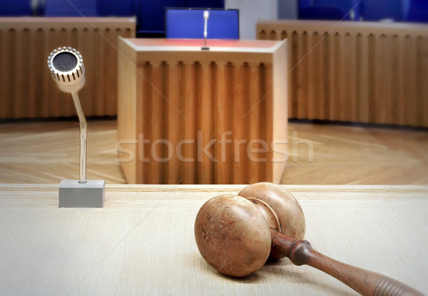 現代 法廷 インテリア 空っぽ デザイン 法 ストックフォト © mikdam