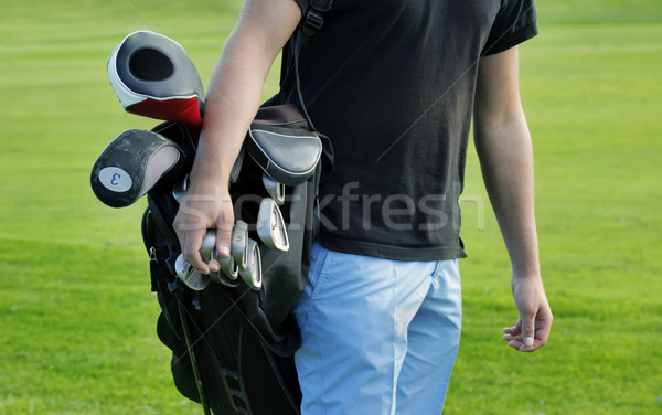 Maschio golfista primo piano uomo blu Foto d'archivio © mikdam