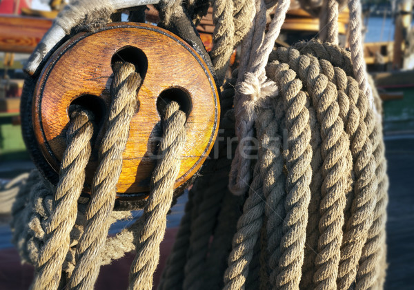 Close-up of a fasten rope Stock photo © mikdam