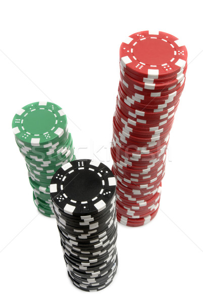 stack of colorful casino chips Stock photo © mikdam