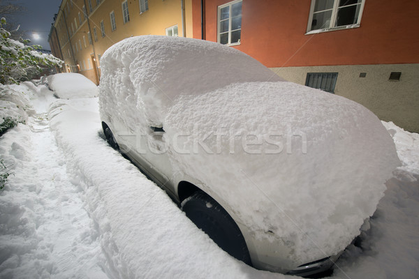 Utak autó hó jég vihar fehér Stock fotó © mikdam