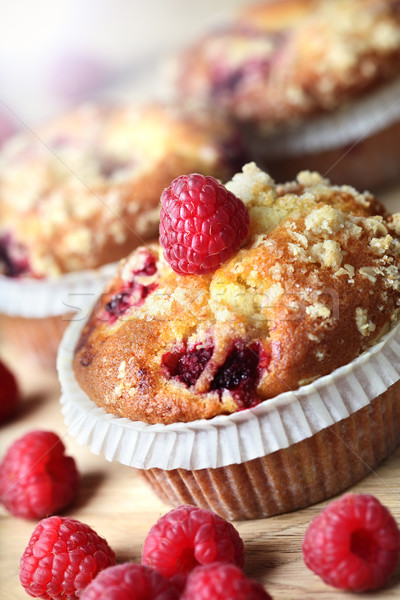 	Cupcake with raspberry Stock photo © mikdam