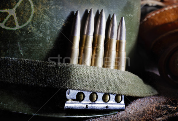 World War II style combat helmet  Stock photo © mikdam