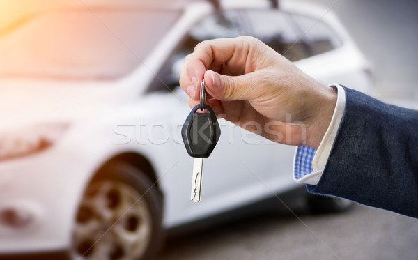 мужчины ключи от машины автомобилей автомобилей мужчин Сток-фото © mikdam