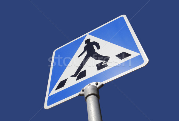 Stock photo: alert walk sign