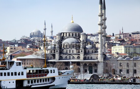 Istanbul water boot stadsgezicht fotografie Stockfoto © mikdam