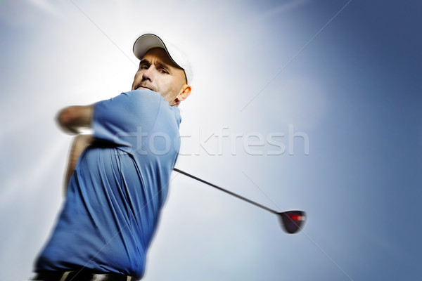 Golf club and ball in grass Stock photo © mikdam