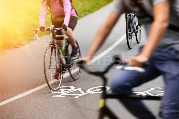 Bike corsia natura strada vernice bicicletta Foto d'archivio © mikdam