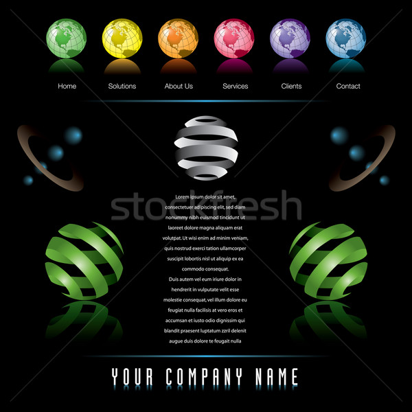 Vektor weboldal design sablon színes stílusos előkelő Stock fotó © mike301