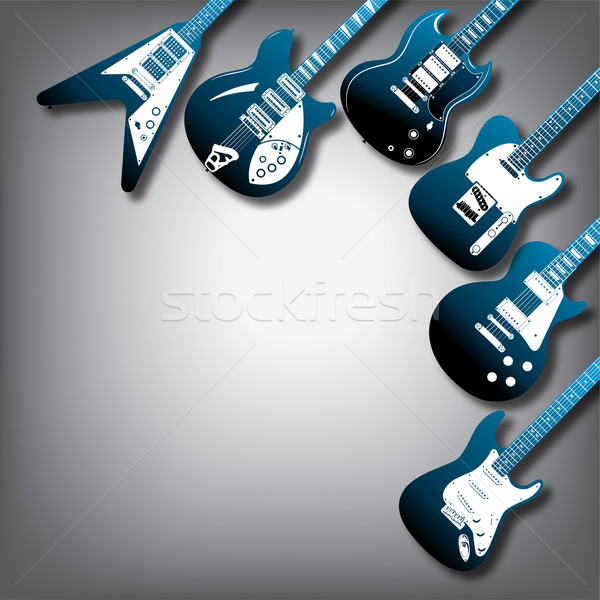 An abstract vector guitar background with space for your text Stock photo © mike301