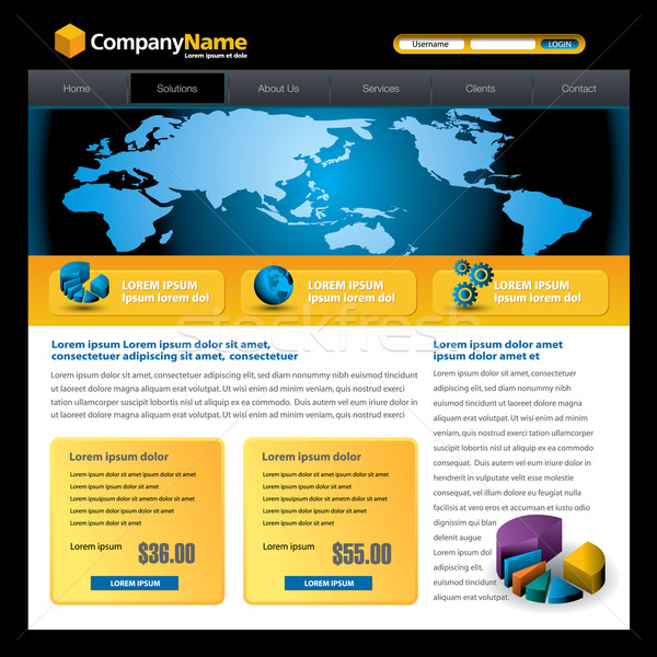 Vector web site design template Stock photo © mike301