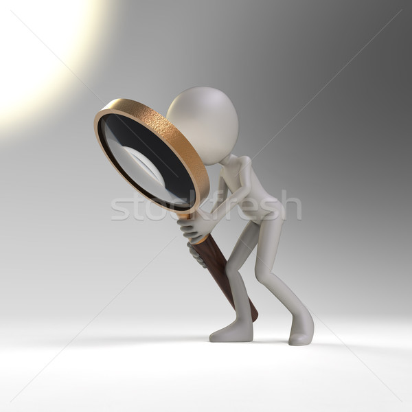 Homme loupe affaires verre [[stock_photo]] © mike_kiev