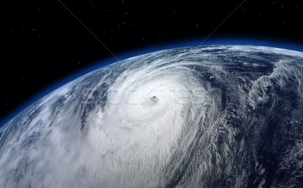 typhoon, satellite view Stock photo © mike_kiev
