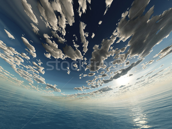 Photo stock: Sphérique · ciel · océan · monde · soleil · nature