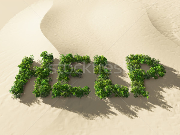 Ajudar ecológico catástrofe folha areia planta Foto stock © mike_kiev