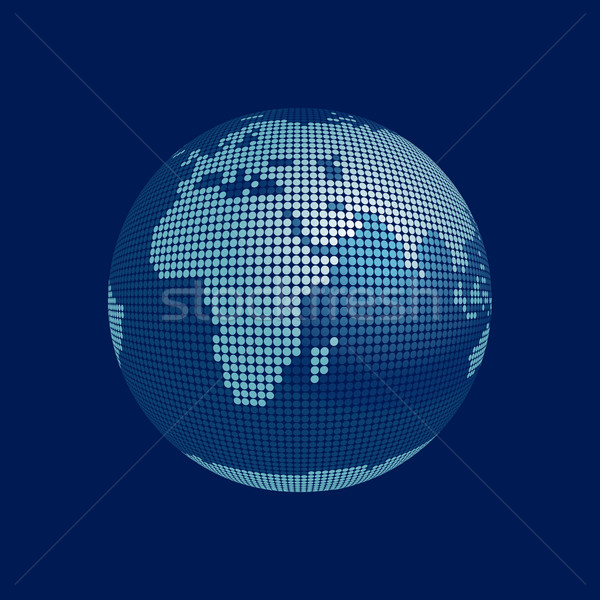 stylized 3D vector globe, europe Stock photo © mike_kiev