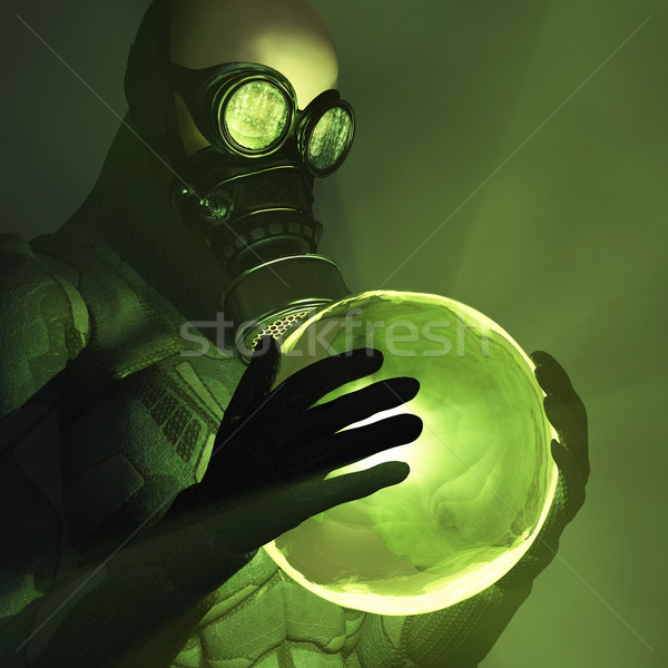 Giftig energie menselijke handen licht technologie Stockfoto © mike_kiev