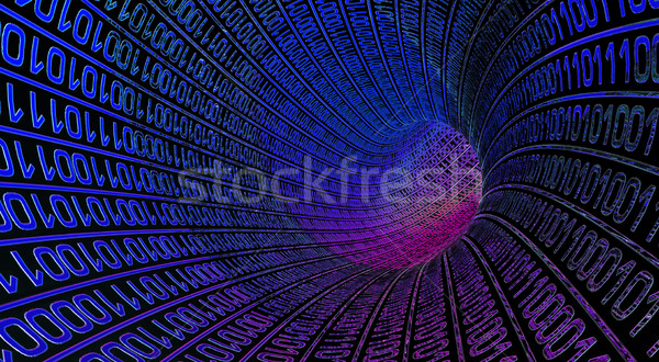 Codice binario abstract tecnologia blu velocità software Foto d'archivio © mike_kiev