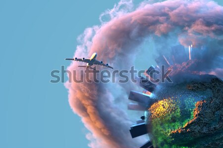 Stock foto: Herbst · wenig · Planeten · Baum · Wolken · Wald