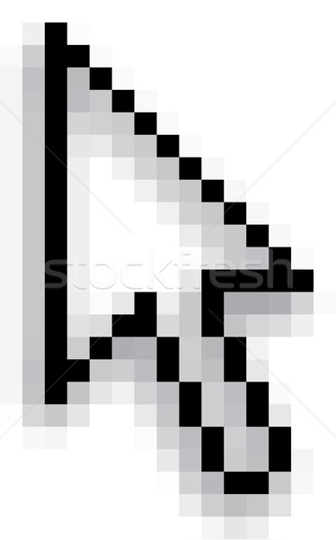 Pixel computer cursore web informazioni arrow Foto d'archivio © mike_kiev