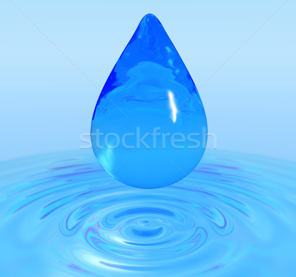 Goutte d'eau eau fond vague chute propre [[stock_photo]] © mike_kiev