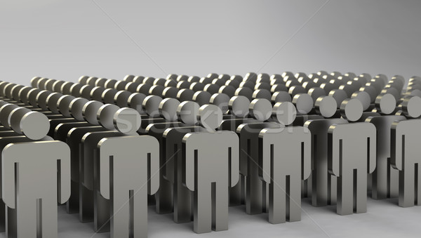 Grijs menigte vergadering metaal mannen groep Stockfoto © mike_kiev