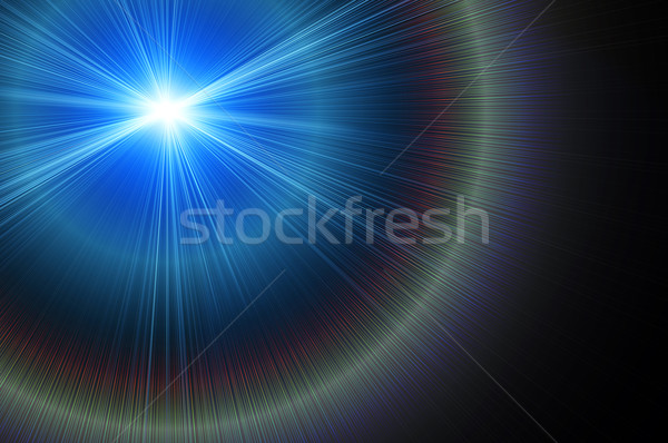 Blauw planeet flash zwarte achtergronden zon Stockfoto © mikhail_ulyannik