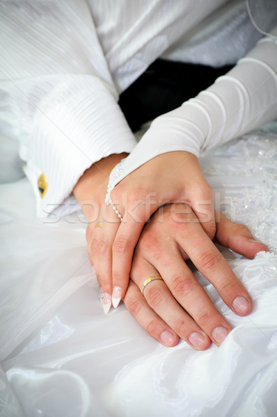 Amor toque mano boda Pareja mujer Foto stock © mikhail_ulyannik