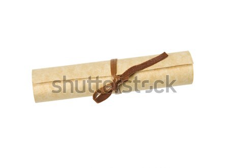 old tied up parcel on a white background Stock photo © mikhail_ulyannik