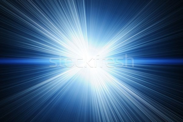 Witte flash Blauw achtergronden zon abstract Stockfoto © mikhail_ulyannik