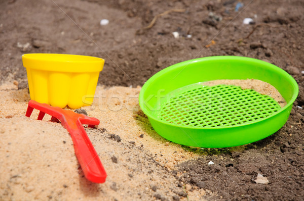 Veelkleurig speelgoed zomer plastic objecten spelen Stockfoto © mikhail_ulyannik