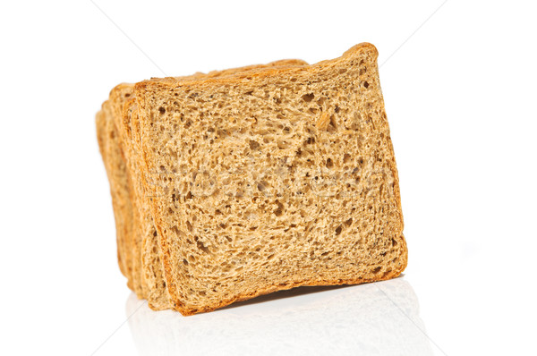 Vierkante brood geïsoleerd witte achtergrond Stockfoto © mikhail_ulyannik