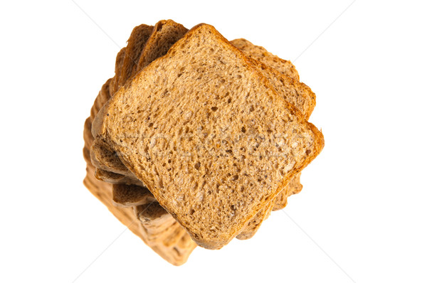 Vierkante brood geïsoleerd witte achtergrond Stockfoto © mikhail_ulyannik