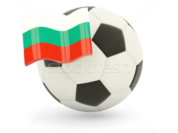 Piłka nożna banderą Bułgaria odizolowany biały sportu Zdjęcia stock © MikhailMishchenko