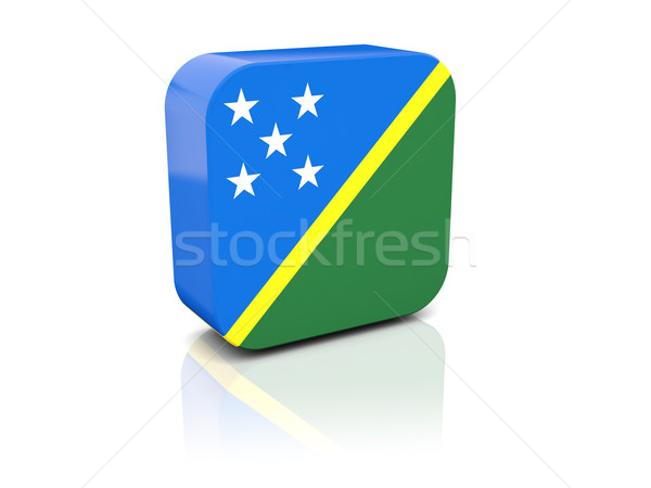 Square icon with flag of solomon islands Stock photo © MikhailMishchenko