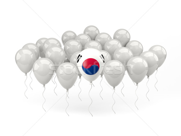 Aer baloane pavilion Coreea de Sud izolat alb Imagine de stoc © MikhailMishchenko