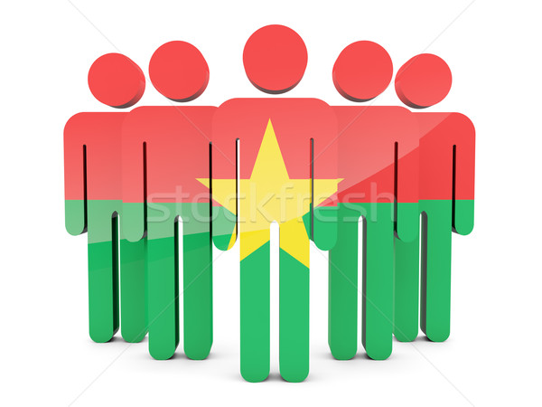 People with flag of burkina faso Stock photo © MikhailMishchenko