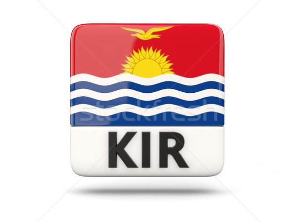 Praça ícone bandeira Kiribati iso código Foto stock © MikhailMishchenko