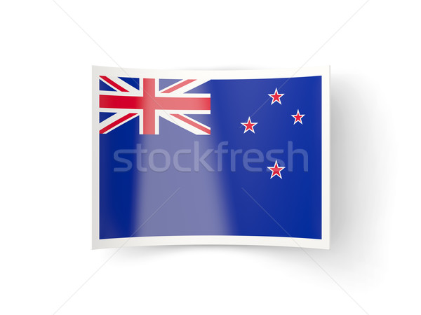 Foto stock: Icono · bandera · Nueva · Zelandia · aislado · blanco · país