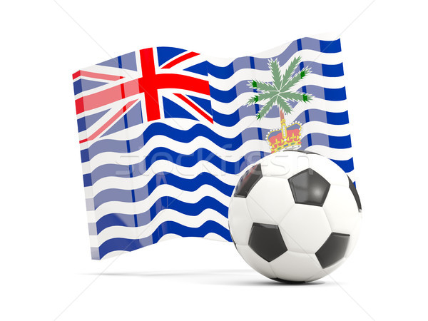 Football with waving flag of british indian ocean territory isol Stock photo © MikhailMishchenko
