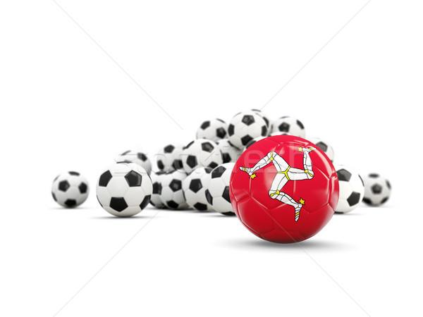 Football with flag of isle of man isolated on white Stock photo © MikhailMishchenko