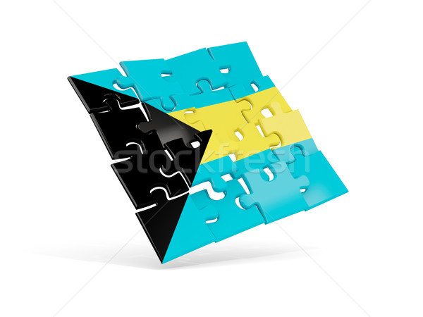 Puzzle flag of bahamas isolated on white Stock photo © MikhailMishchenko