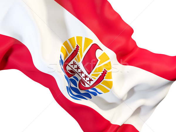 Bandiera francese polinesia primo piano illustrazione 3d Foto d'archivio © MikhailMishchenko