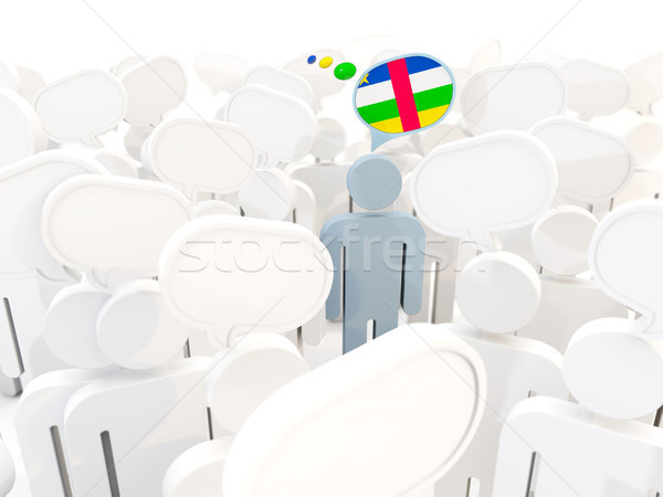 Man with flag of central african republic in a crowd Stock photo © MikhailMishchenko