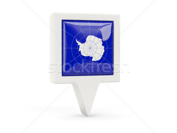 Square flag icon of antarctica Stock photo © MikhailMishchenko