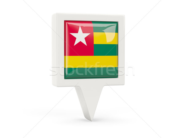 Placu banderą ikona Togo odizolowany biały Zdjęcia stock © MikhailMishchenko