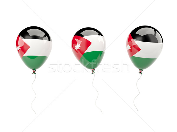 Air balloons with flag of jordan Stock photo © MikhailMishchenko