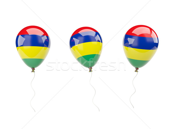 Air ballons pavillon Ile Maurice isolé blanche [[stock_photo]] © MikhailMishchenko