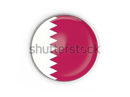 Stok fotoğraf: Düğme · bayrak · Katar · Metal · çerçeve · seyahat