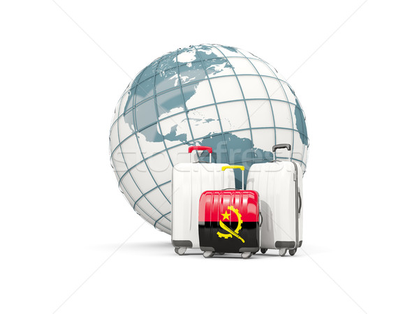 Bagages pavillon trois sacs monde 3d illustration [[stock_photo]] © MikhailMishchenko